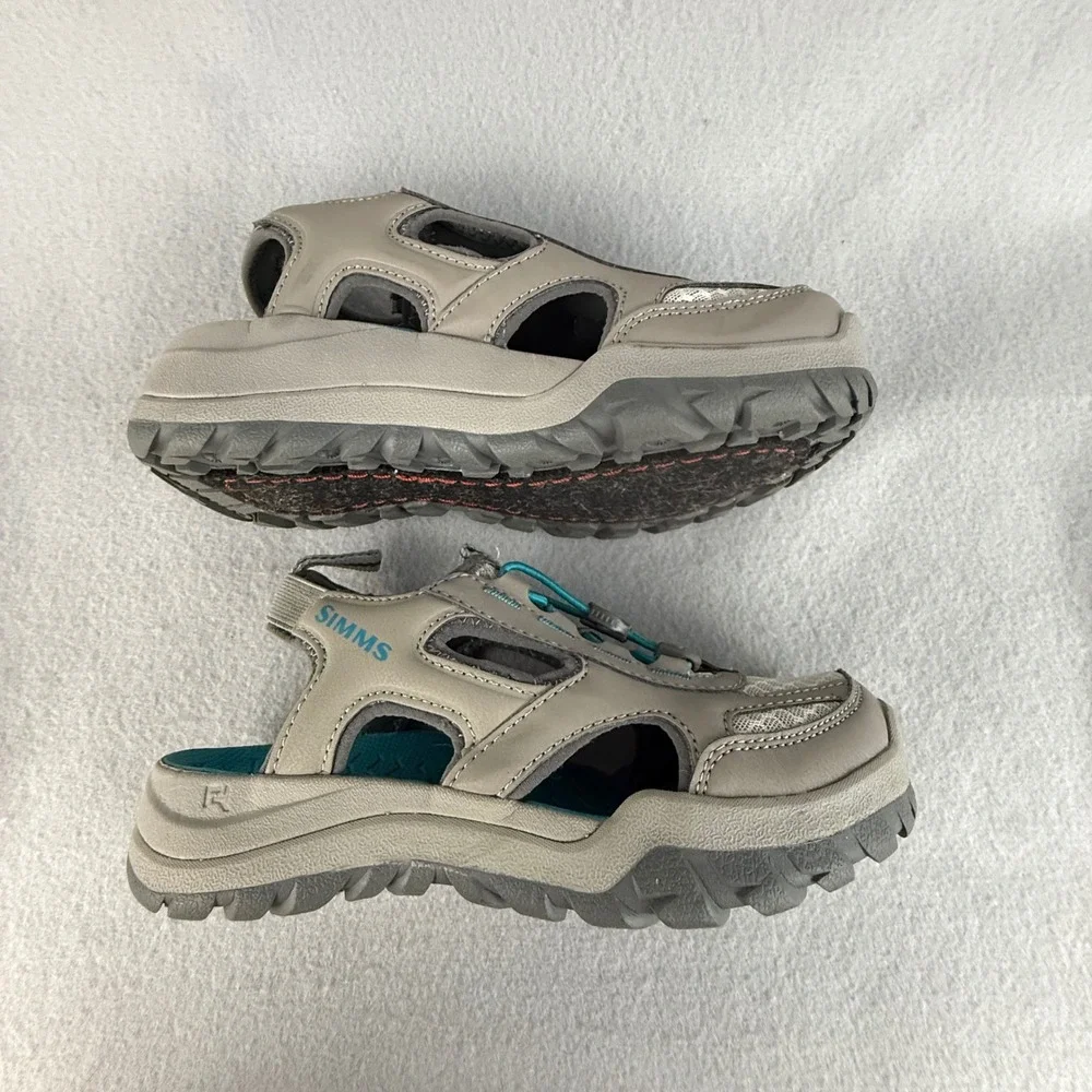 Simms RipRap Water Sandals Women's Size 6 Shoes Fly Fishing Wading‎ Hiking Gray